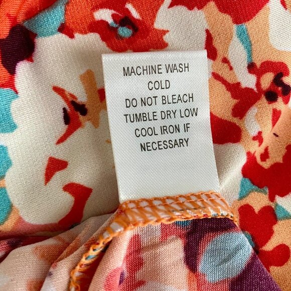 Glamour Floral Dress with Ruffle and Tie in Back Women's Size 8P NEW - Picture 10 of 10